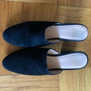 Black J. Crew Mules 7.5